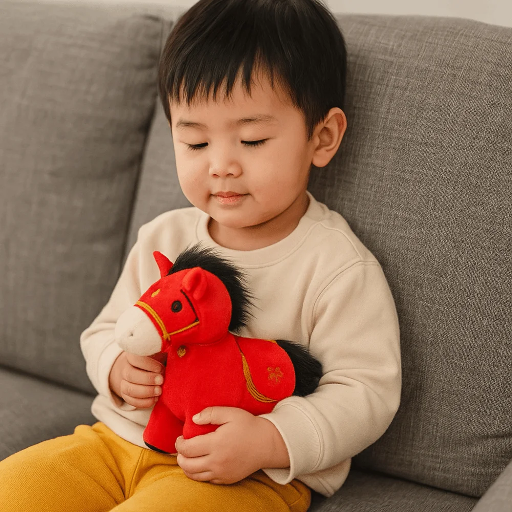 Buona Fortuna Kawaii Peluche Cavallo Bambola Stile Cinese 17/22/30 cm Cartoon Steed Doll Soffice Morbido Zodiaco Pony Figurine Regalo Di Compleanno