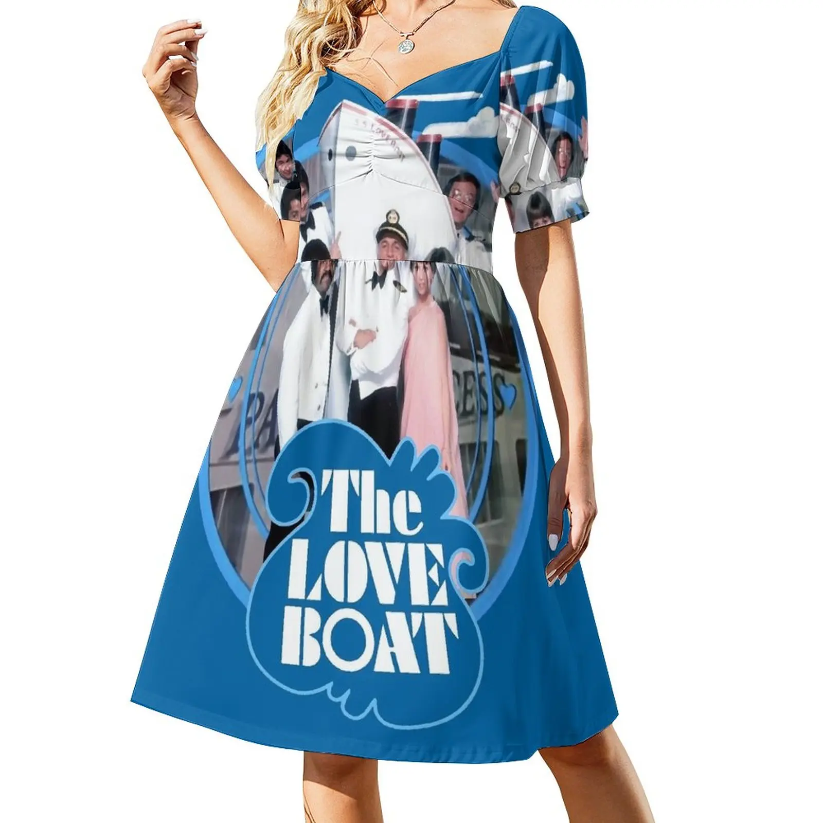 

The Love Boat Pacific Princess 70s retro cast tribute Sleeveless Dress long dress women summer