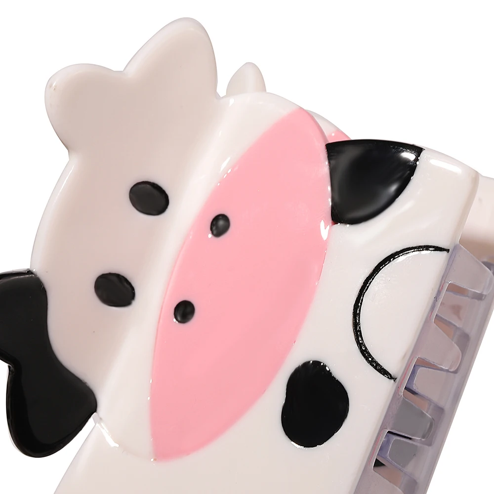 Funny Cute Cow Shape Hair Claw Clip Dog Shape Non Slip Animal Hairpin Lightweight Pet Pattern Shark Clip For Thick Hair Tool