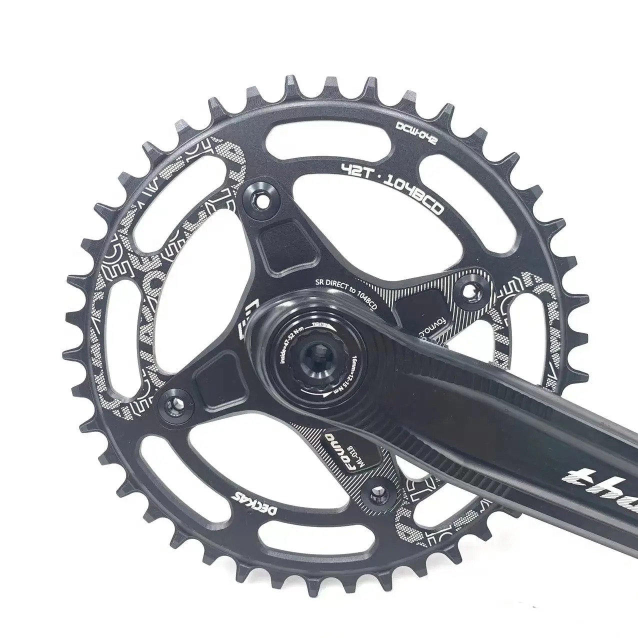 Deckas 104BCD Chainring Oval / Round Wide Narrow Chainwheel MTB Mountain Bike Bicycle 32T-52T Crankset Tooth Plate Parts 104 BCD