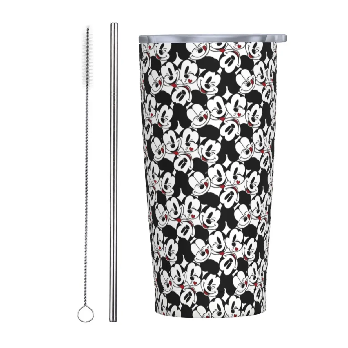 

Cartoon Minnie Mickey Mouse Insulated Tumbler with Lid Vacuum Coffee Mugs Double Wall Thermos Bottle Cup