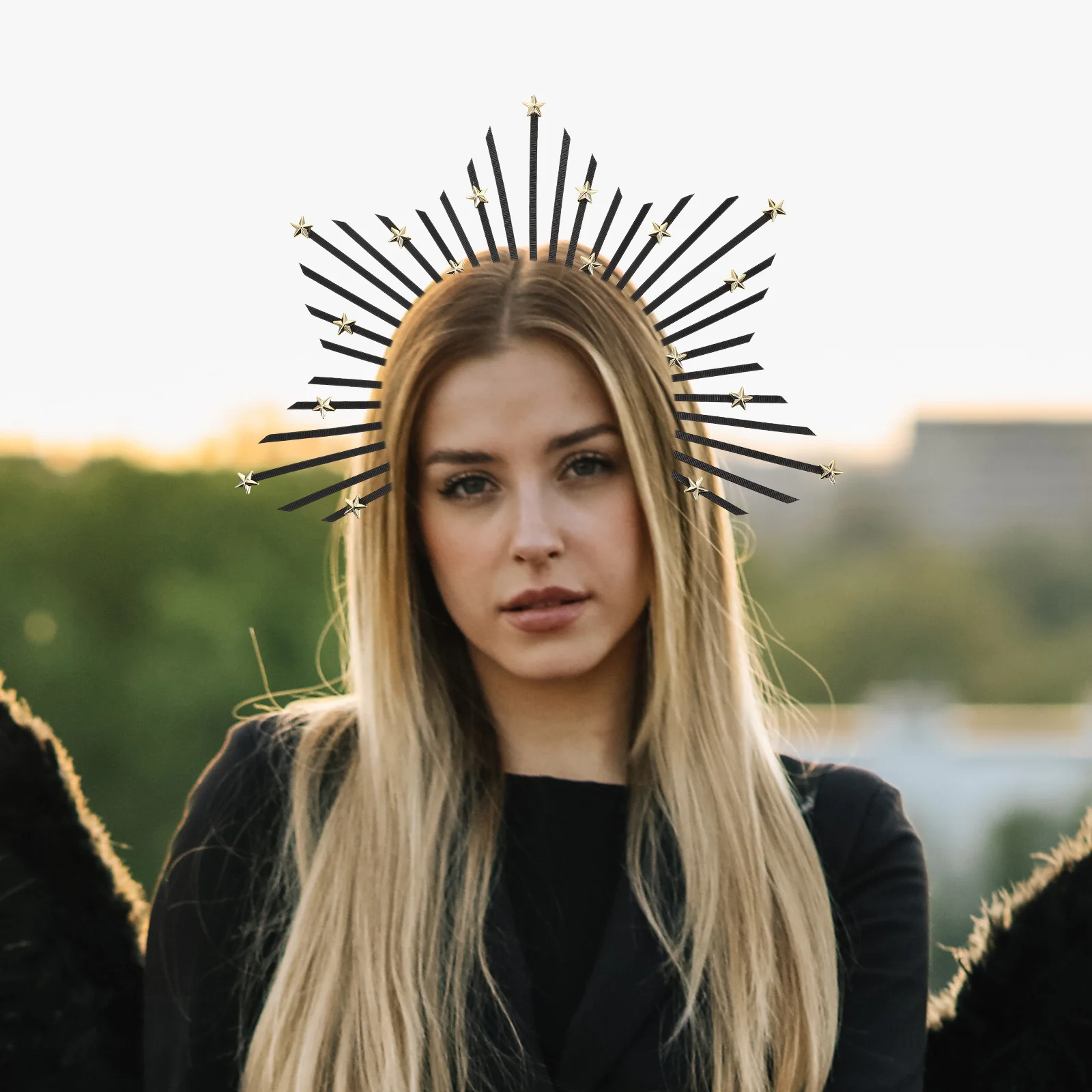 

Headband Greek Goddess Headpiece Accessories Women Women's Hair Bands Black Tiara Crown