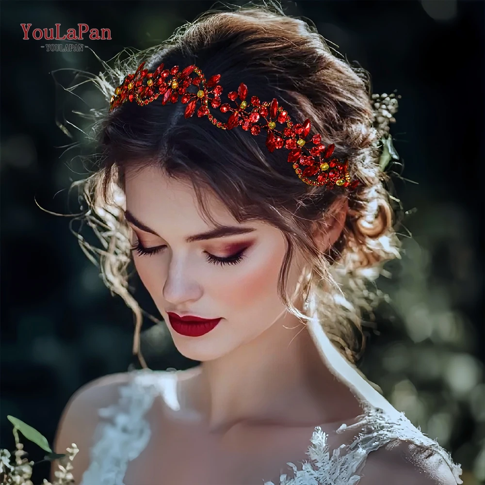 

YouLaPan Wedding Bride Rhinestone Headband Bridal Shining Hair Accessories Woman Party Hairpiece Jewelry Bridesmaid Gifts HP266