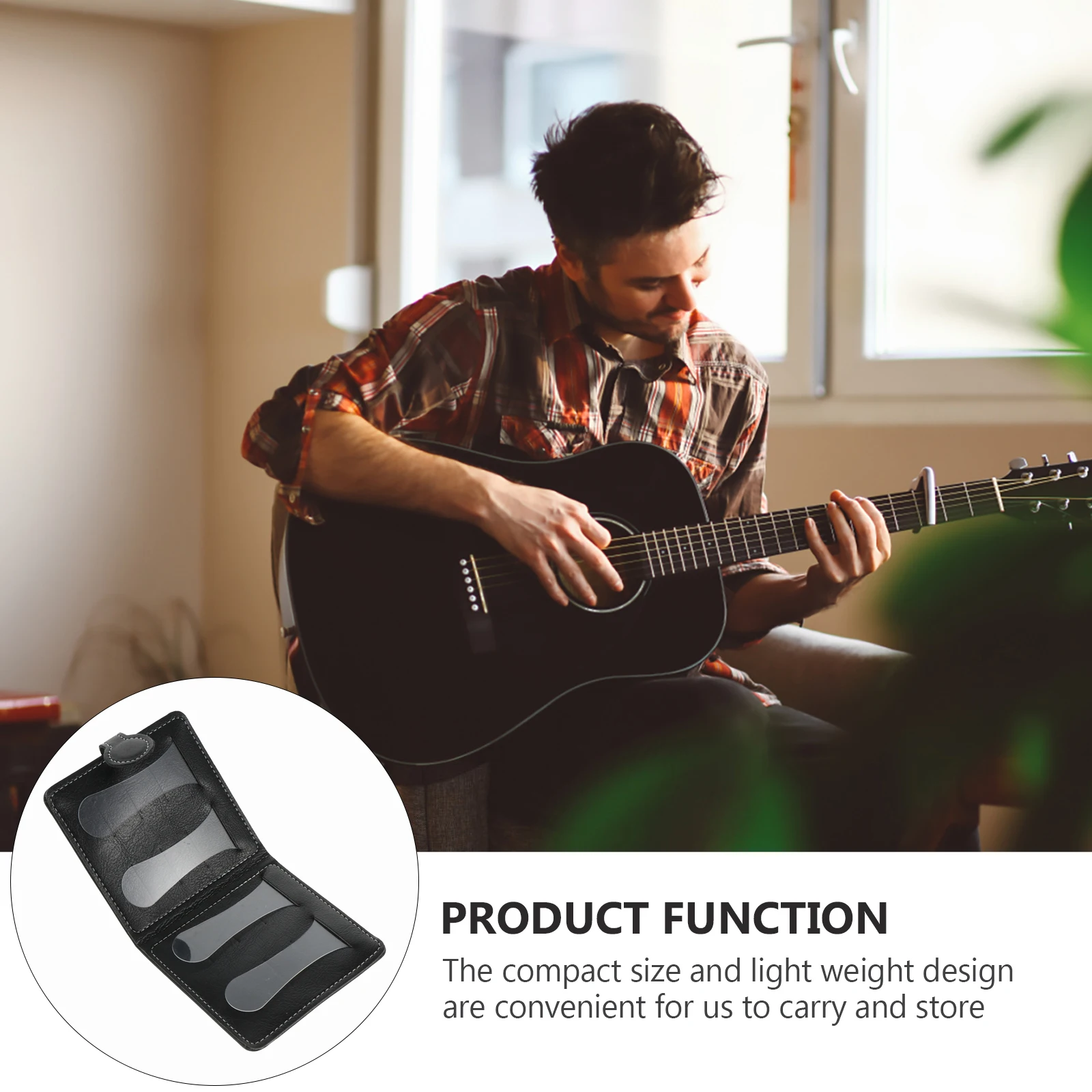 

Portable Guitar Pick Bag Pouch Holder Organizer Case for 12 Picks Easy to Carry Around Suitable for Various Guitars and Ukulele