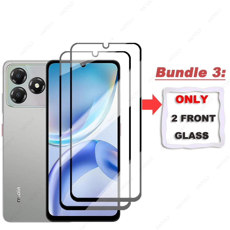 Para ZTE Blade A36 Protector de pantalla de vidrio para ZTE nubia A36 película protectora de borde negro Protector de lente de cámara para ZTE Blade A36