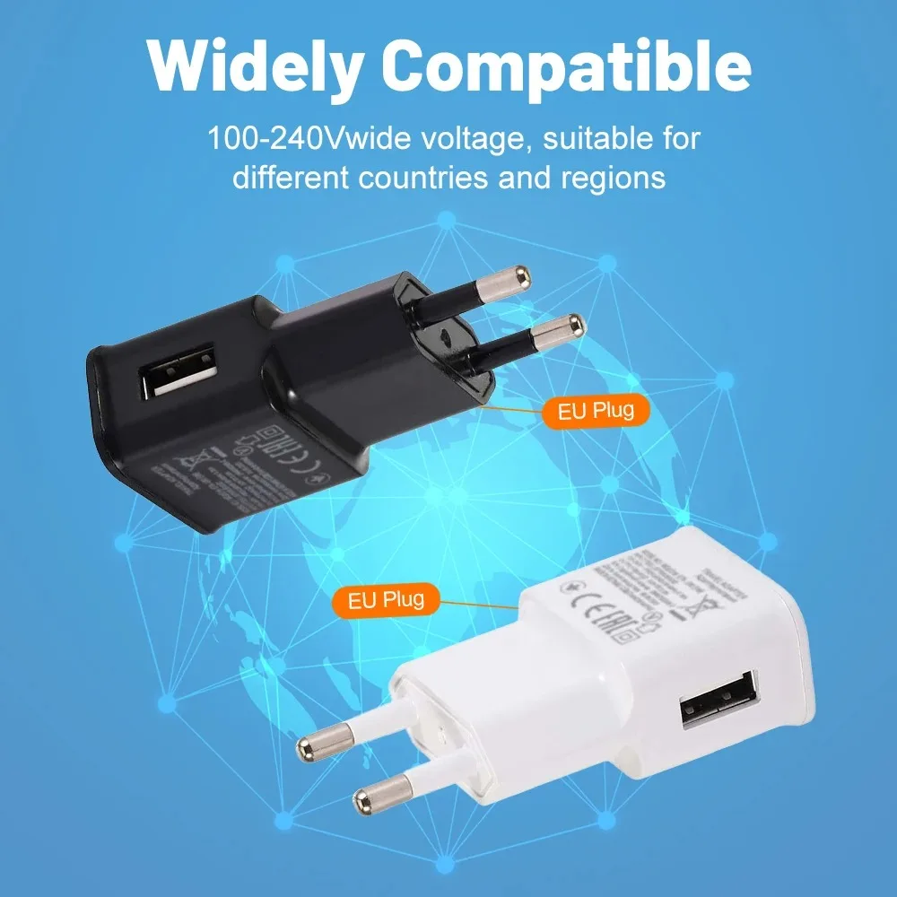 

Wall USB Charger 1 Port EU Plug Charger Adapter Mini chargers Phone Charger For Xiaomi Huawei Samsung OPPO Phone Charger