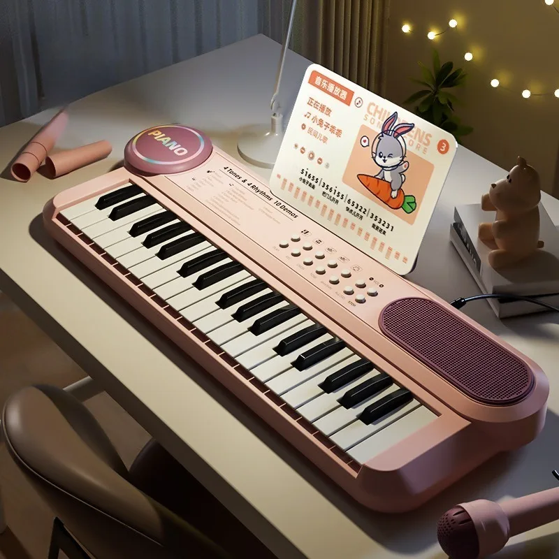 Piano électrique pour enfant, clavier pour bébé avec Microphone, chansons chantantes, jouet éducatif, jeux d'instruments de musique pour enfants