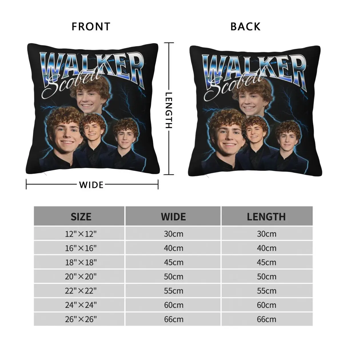 Walker Scobell Camp Half-Blood Square Pillowcase Polyester Linen Velvet Creative Zip Decorative Car Cushion Cover 45x45
