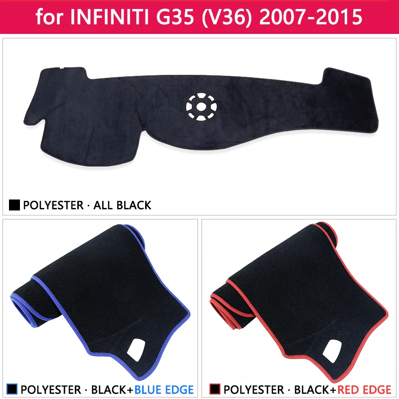لإنفينيتي G37 G35 G25 2007 ~ 2015 سيدان كوبيه مكافحة زلة حصيرة لوحة غطاء Dashmat اكسسوارات لنيسان سكايلاين Q40 V36 CV36 #3