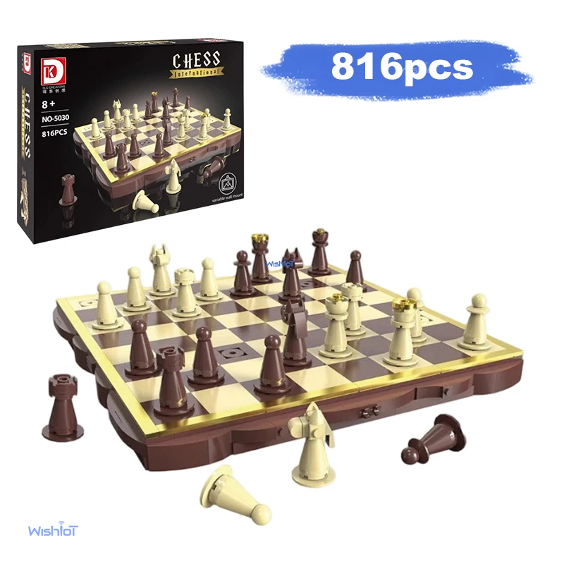 

Chess Wall Art Building Set 816PCS DIY 3D Chessboard Model Display for Home Decor Kids Adults