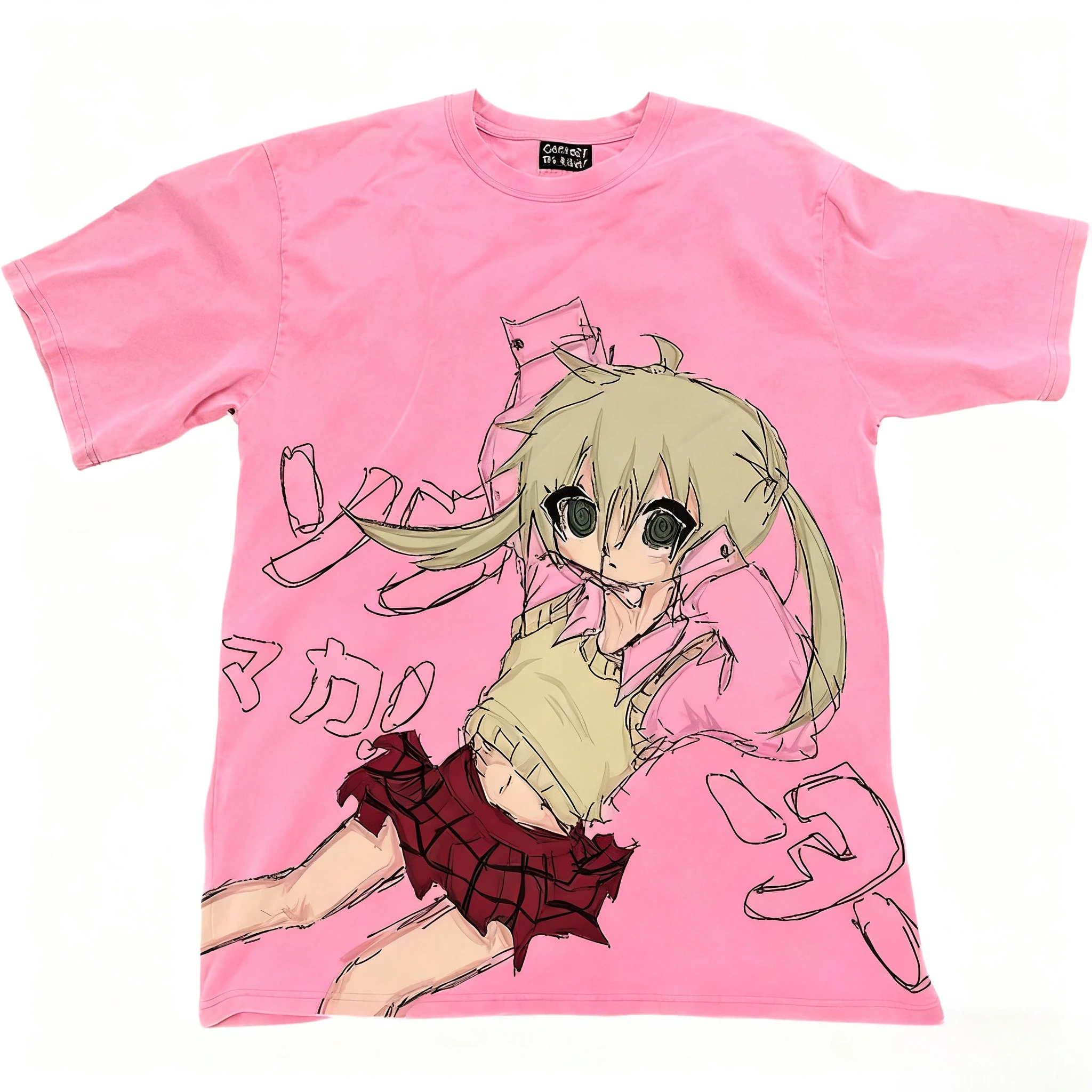 Y2k menina impressão gráfica outono algodão unissex camiseta manga curta rua moda tendência roupas estilo rua inverno interior