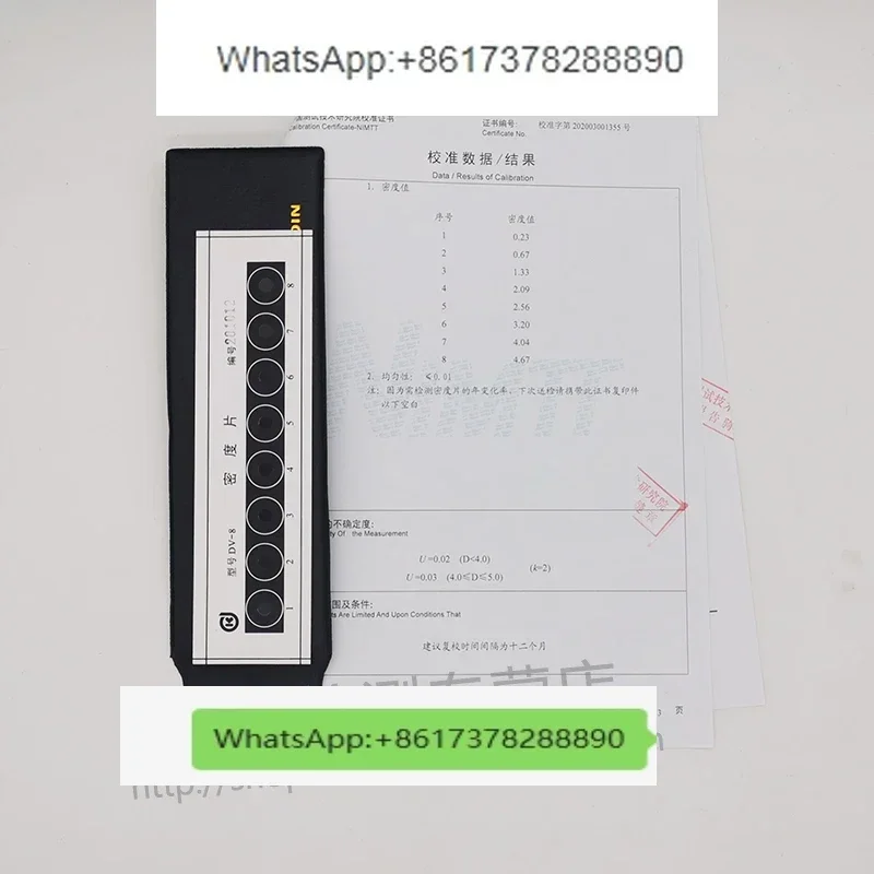 DV-8 black and white density sheet, Kedian black and  meter density sheet with test report blackness meter calibration sheet