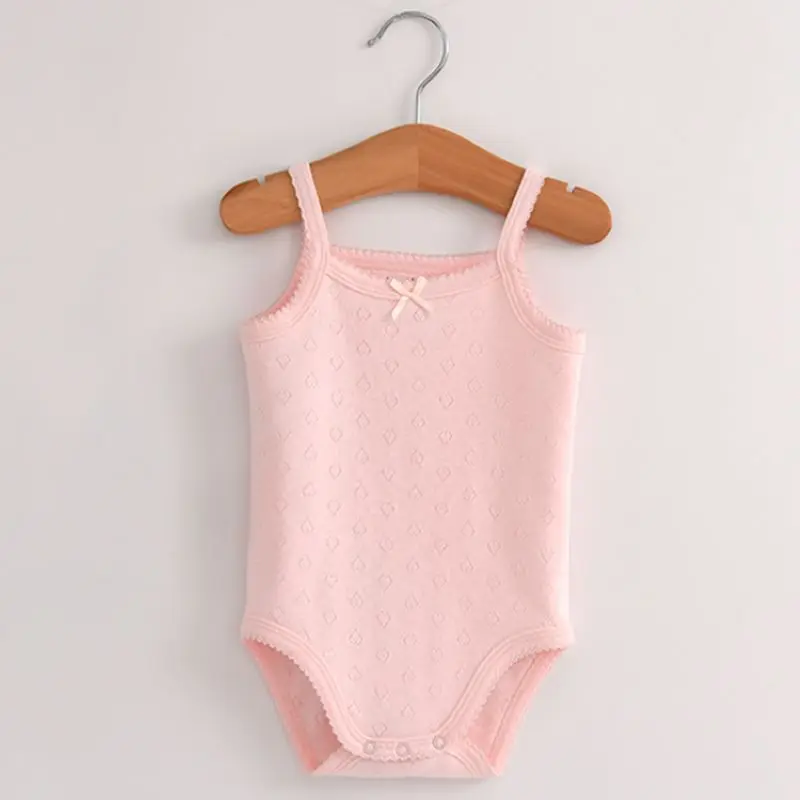 Summer baby girl's triangular sleeveless newborn jumpsuit with suspender Baby Girl climbing suit3623