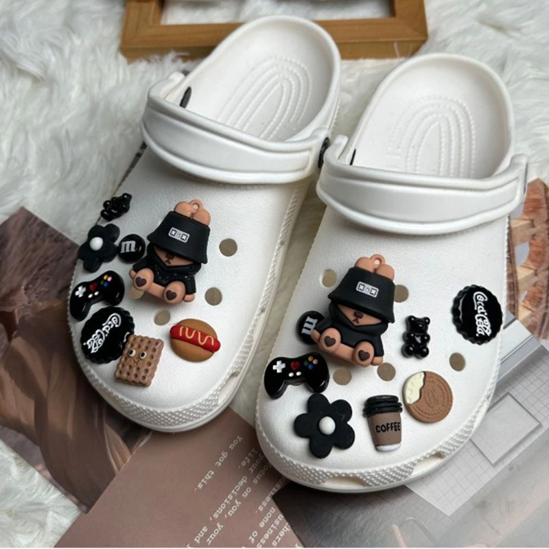 16PCS Summer Fashion Shoe Charms Set Accessories for Clogs Shoe Buckle Cute Resin Animals DIY Shoes Decorations