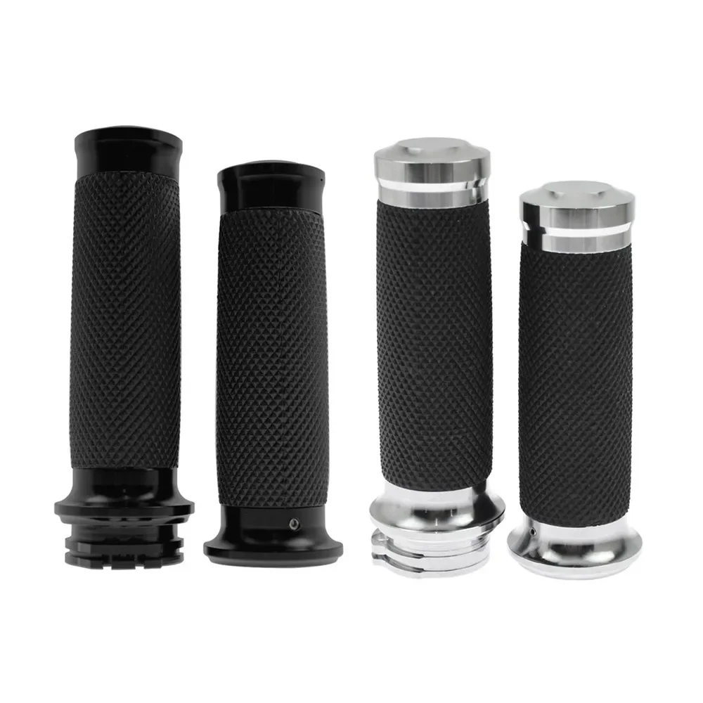 Motorcycle CNC Handlebar Hand Grip 1'' 25mm Handle Bar Grips For Harley Sportster XL883 1200 Touring Steet Glide Dyna Softail