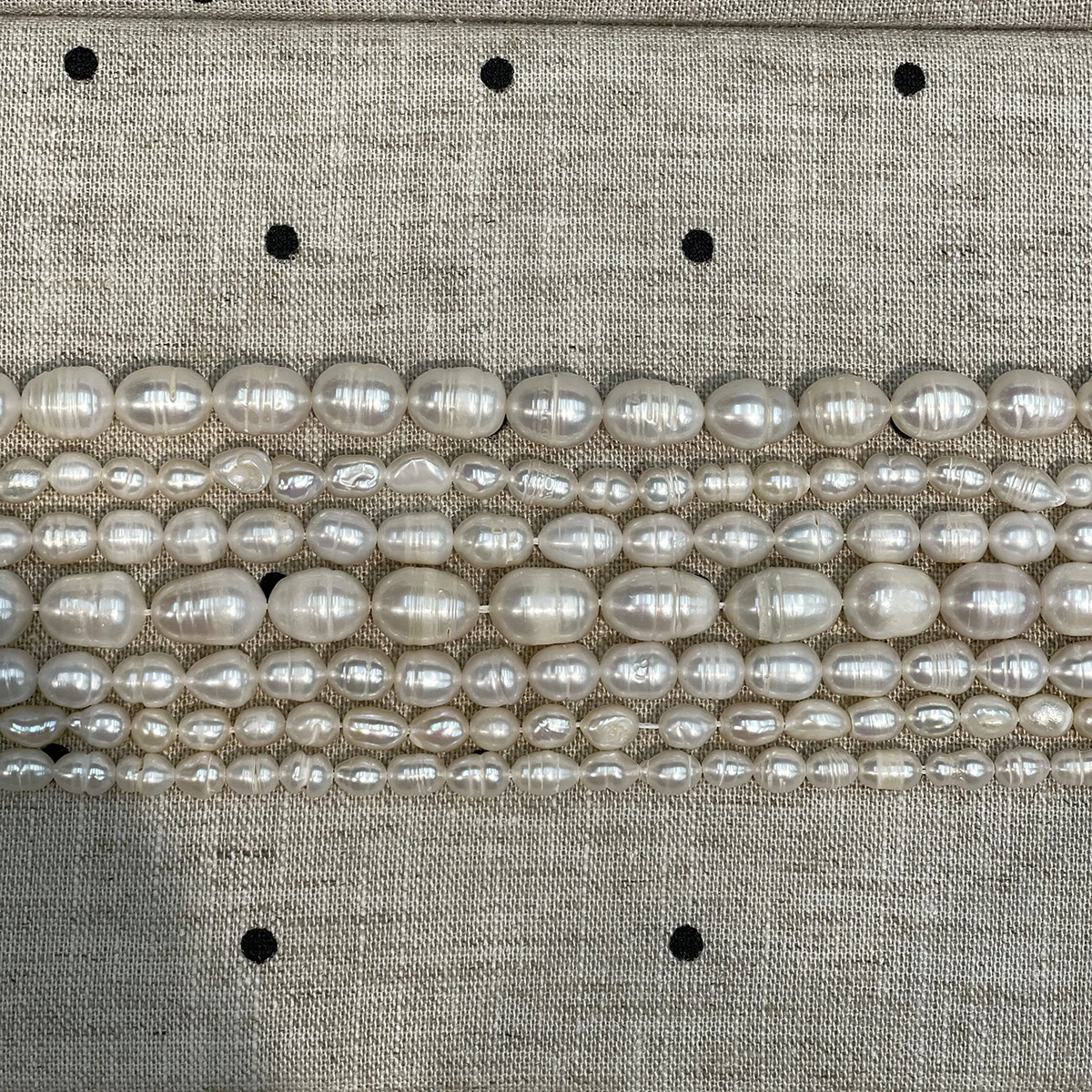 2/3/4/5/6/7/8/9/10mm Rice Natural Freshwater Pearl String Necklace Semi-Finished Materials DIY Jewelry Accessories Gift Women