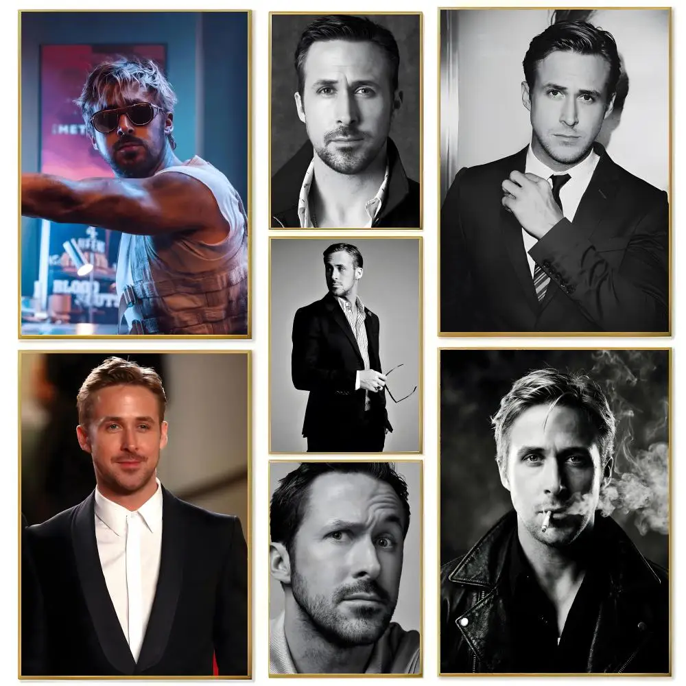 actor R-ryan G-gosling Poster Wall art print art suitable for living room bedroom bar parlor home decor gift