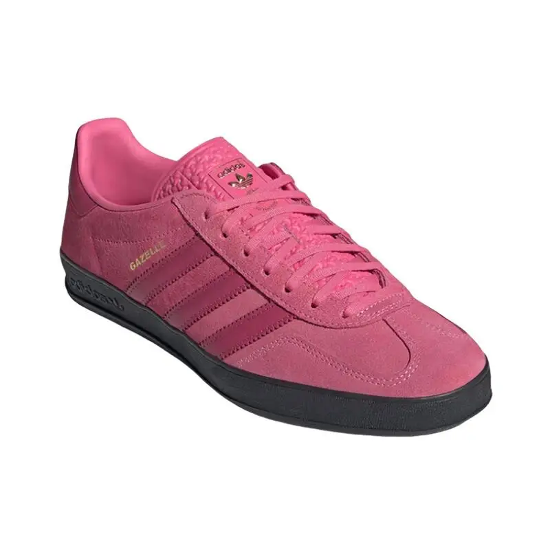 Adidas Originals Gazelle Indoor Men's and Women's Skateboarding Shoes Comfortable Training Shoes Shibata Pink