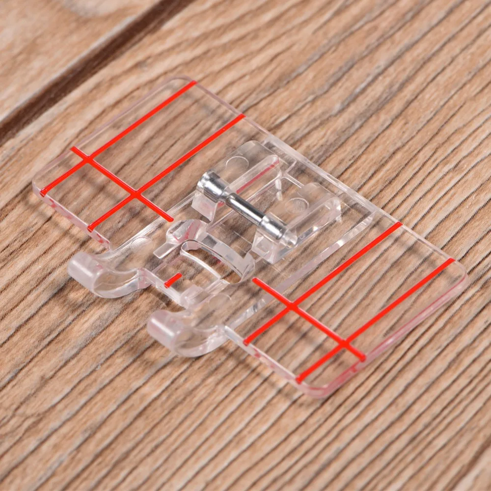 Plastic Parallel Stitch Foot Clear 45 x 30mm Snap On Presser Foot Clear View Presser Foot for For Brother, For Feiyue, etc.