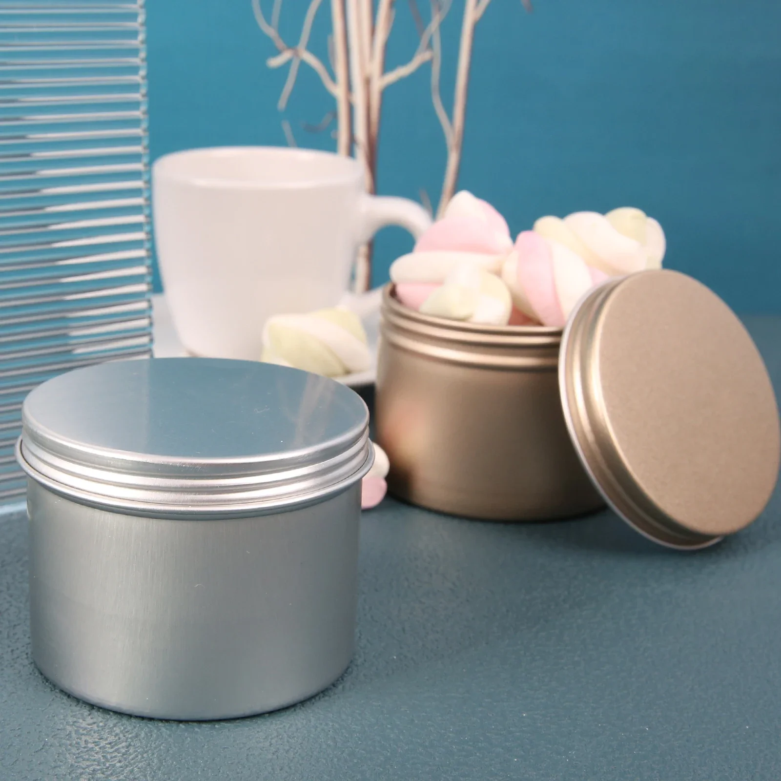 1pc Luxury Portable Jar 100ml 65*50mm Sealed Lip Aluminum Box Round Container Tins Empty Cosmetic Cream DIY Salves Beauty Tool