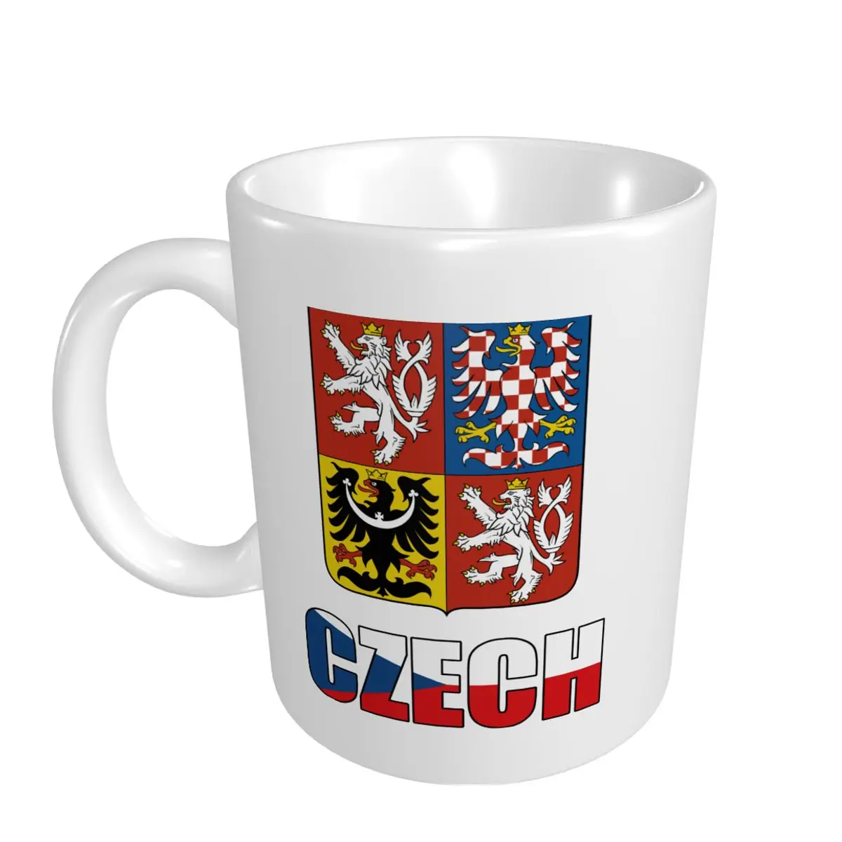 Mark Cup Mug Czech Republic Letter Flag Emblem Coffee Mugs Tea Milk Water Cup Travel Mugs For Office Home view 2