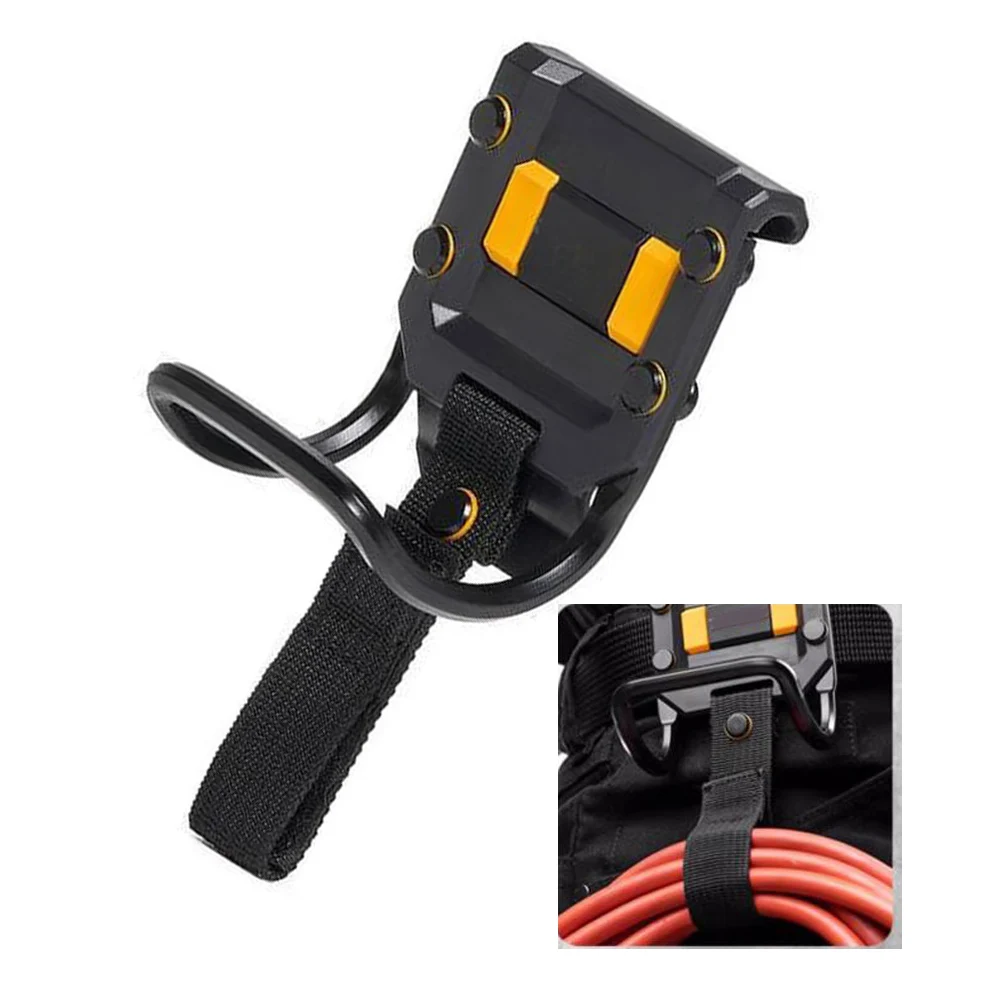 Black ABS Modular Magnetic Drill Belt Hook Holder With Quick Strap For Electric Hammer And Power Tool Storage
