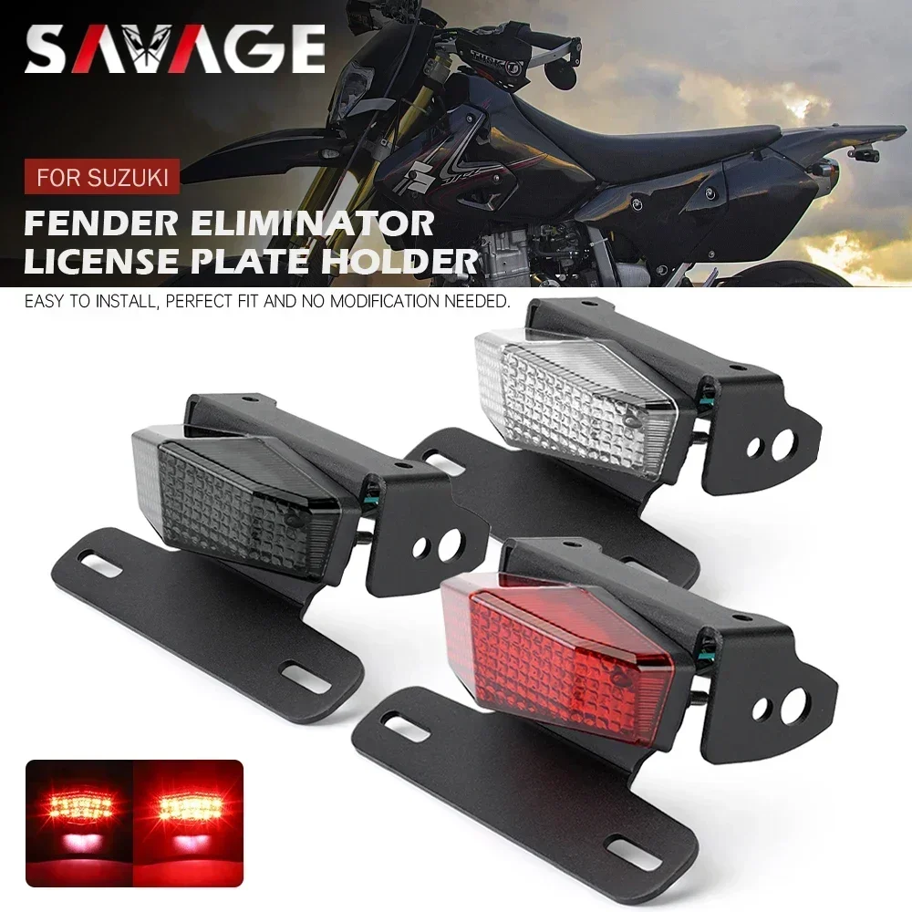 Motorcycle License Plate Holder LED Light For SUZUKI DRZ400SM DRZ400 SM/S/E DR-Z DRZ400S Tail Tidy Motorcycle Fender Eliminator