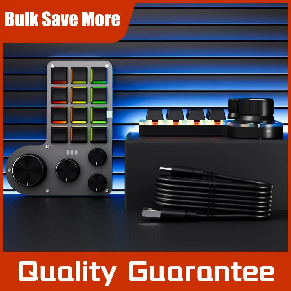 

Мини-клавиатура с 12 клавишами и 4 ручками-кнопками, функцией копирования/вставки, горячей заменой, USB/Bluetooth, проводная/беспроводная, с красными переключателями, для Photoshop