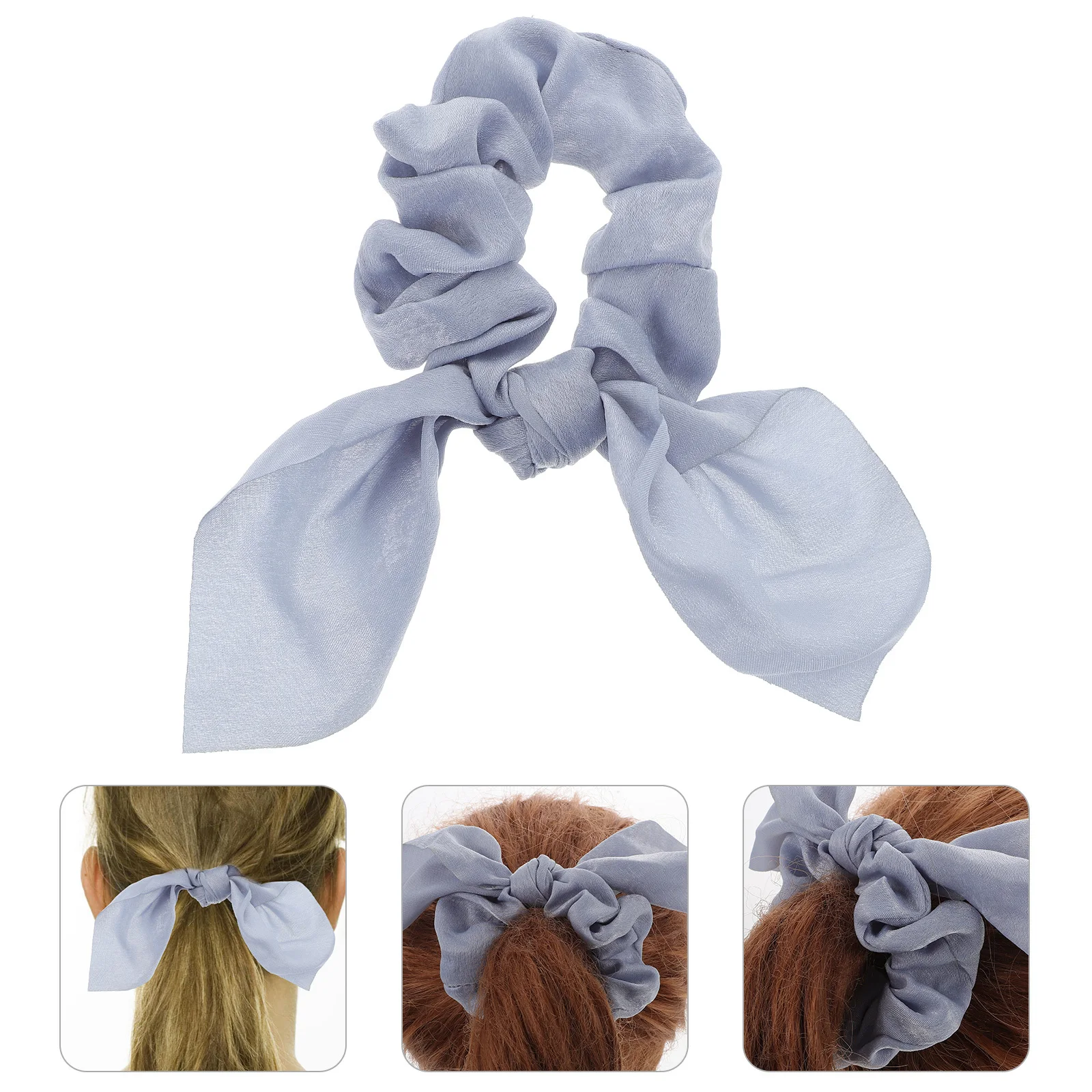 

10pcs Rabbit Ear Headband Ties Elastic Scrunchies Soft Ponytail Holders No Crease Hair Accessories For Women Bow Ropes Hair Care