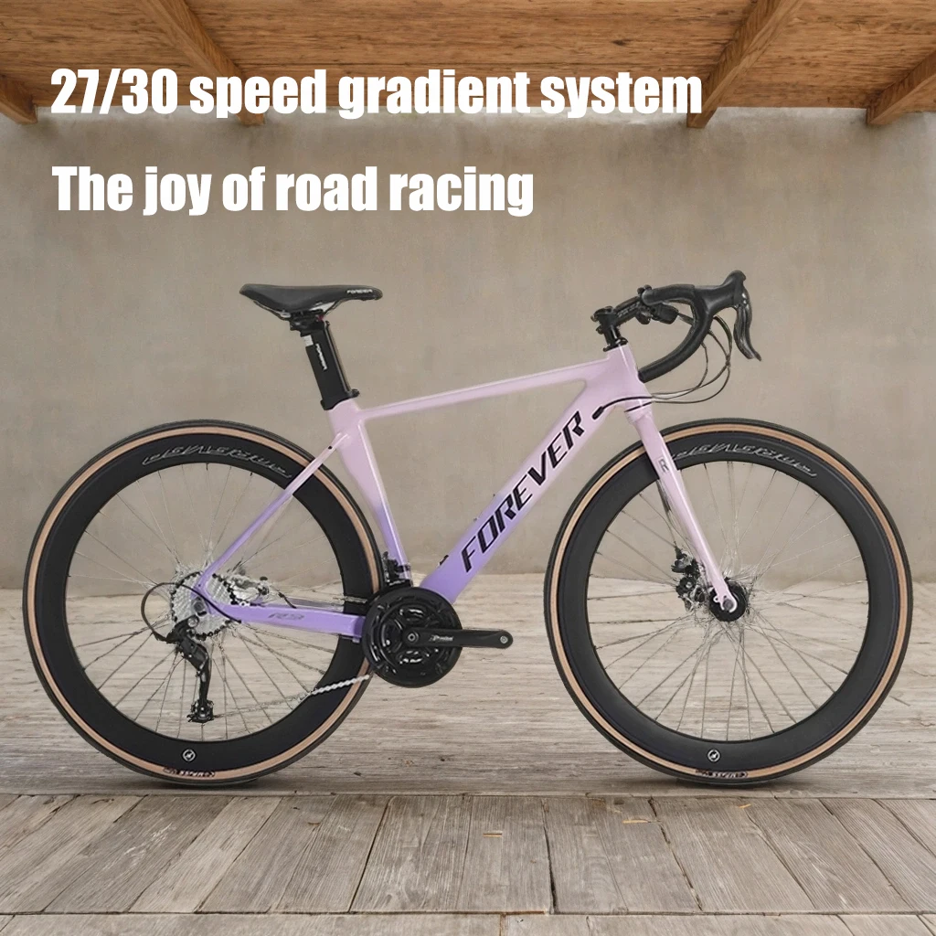 

700C*28C Curved Road Bicycle Breaking Wind Aluminum Alloy Frame Women's Road Racing Bike Retro 27/30 Speed Student Bicicleta