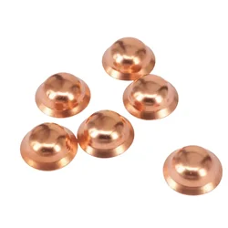10pcs Pure Copper Flared End Cap Stop End Feed Pipe Cap Air Conditioner Cooling Equipment Refrigerator