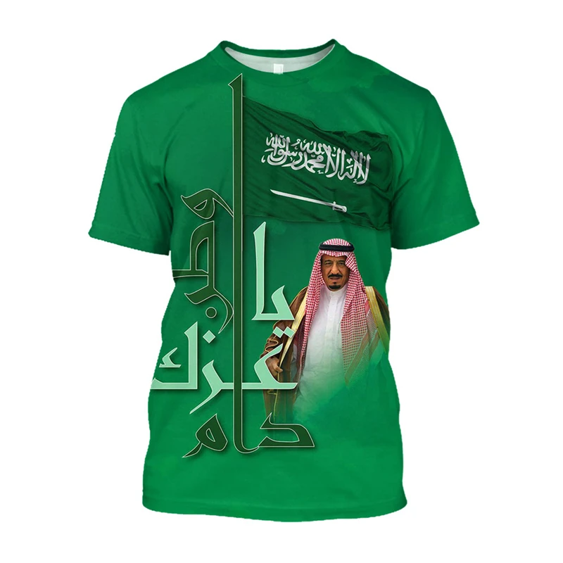 Saudi National Day Jumeast 3D Saudi Arabia Flag Print Men T-shirts New In Unisex Baggy T Shirt Fashion National Day 93 Festival