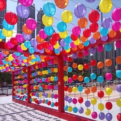 1pc 40cm Chinese Round Waterproof Lantern Birthday Wedding Party Decor DIY Lampions Hanging Lantern Ball Festival Decor Supplies