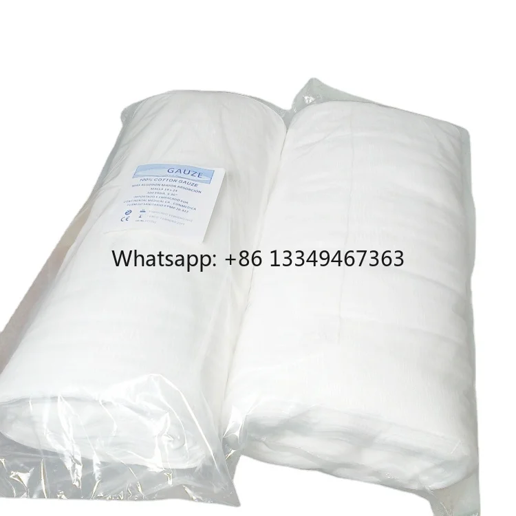 

In Stock Surgical Gauze Fabric Hemostatic Dressing Gauze Roll Hot Sale
