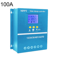Efficient For MPPT Solar Charge Controller 100A LCD Display Automatic Voltage Detection for 12V/24V/36V/48V Systems