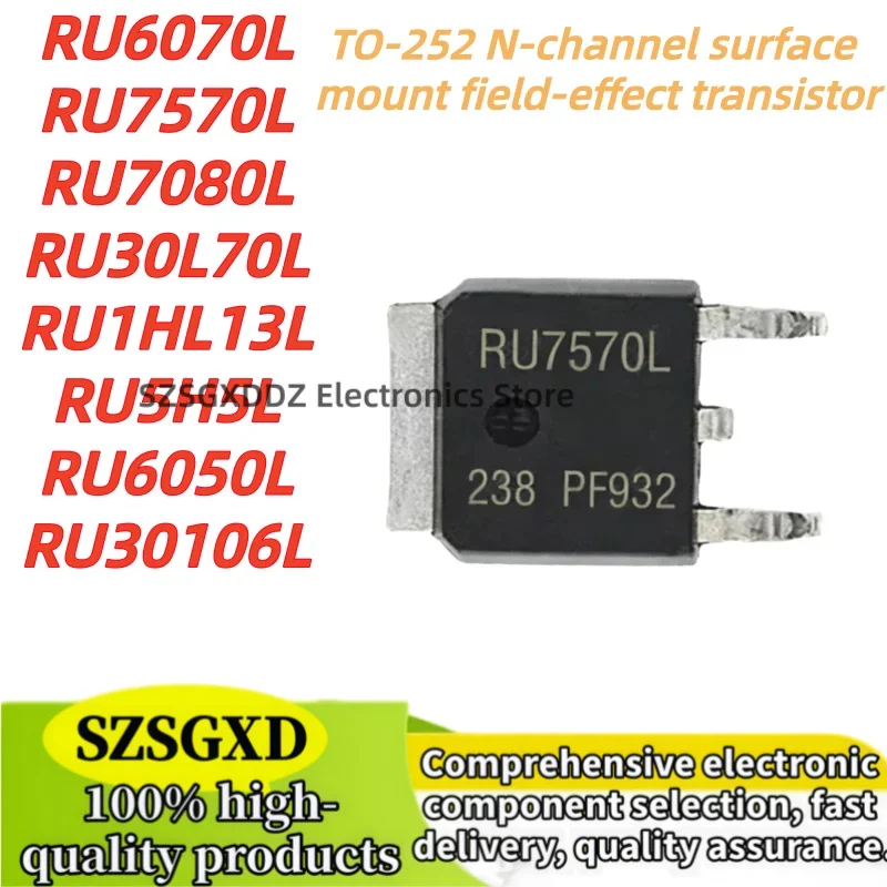 10piezas 100% nuevo quality RU7570L RU7080L RU6070L RU1HL13L TO252 RU5H5L RU6050L RU30106L RU30L70L TO-252