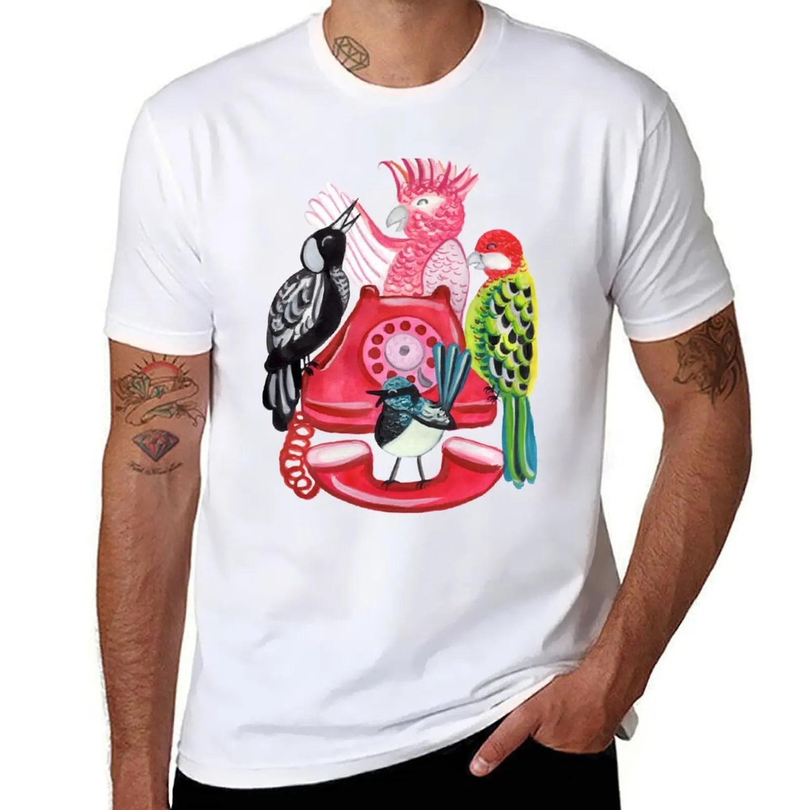 

Four Calling Birds (12 Days of Christmas) - Pink T-Shirt g man t shirts for men t shirts for man slim fit T-Shirt