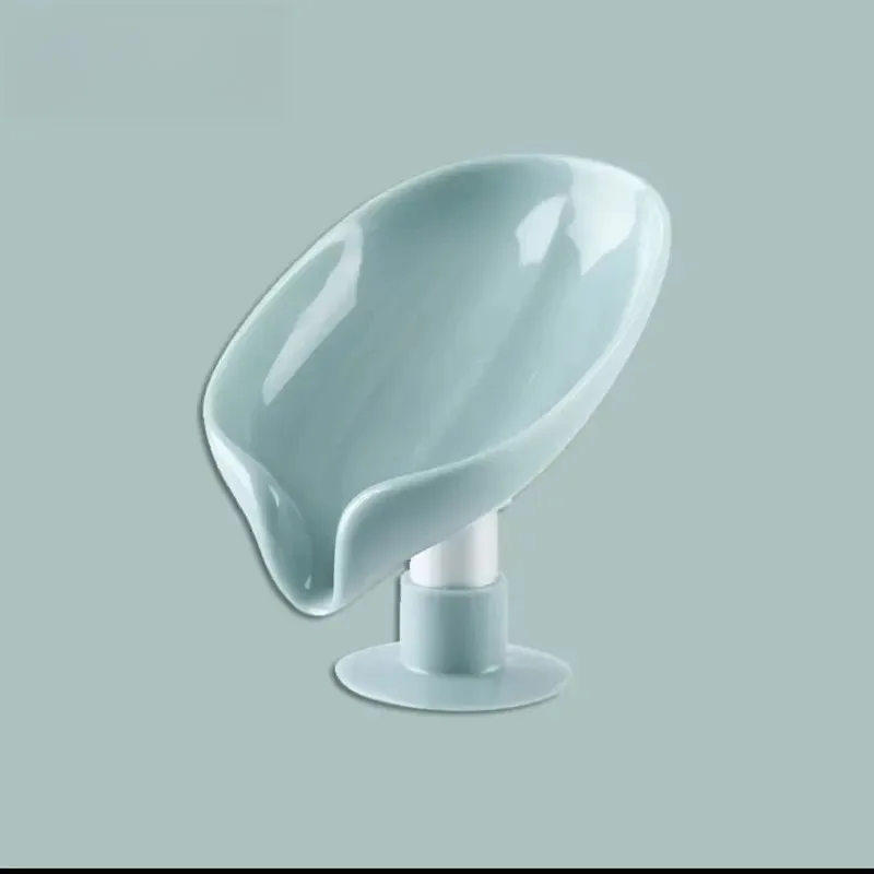 

New Lotus Leaf Shaped Soap Storage Rack Suction Cup Non Perforated Soap Box Internet Famous Bathroom and Toilet Drain Soap Box