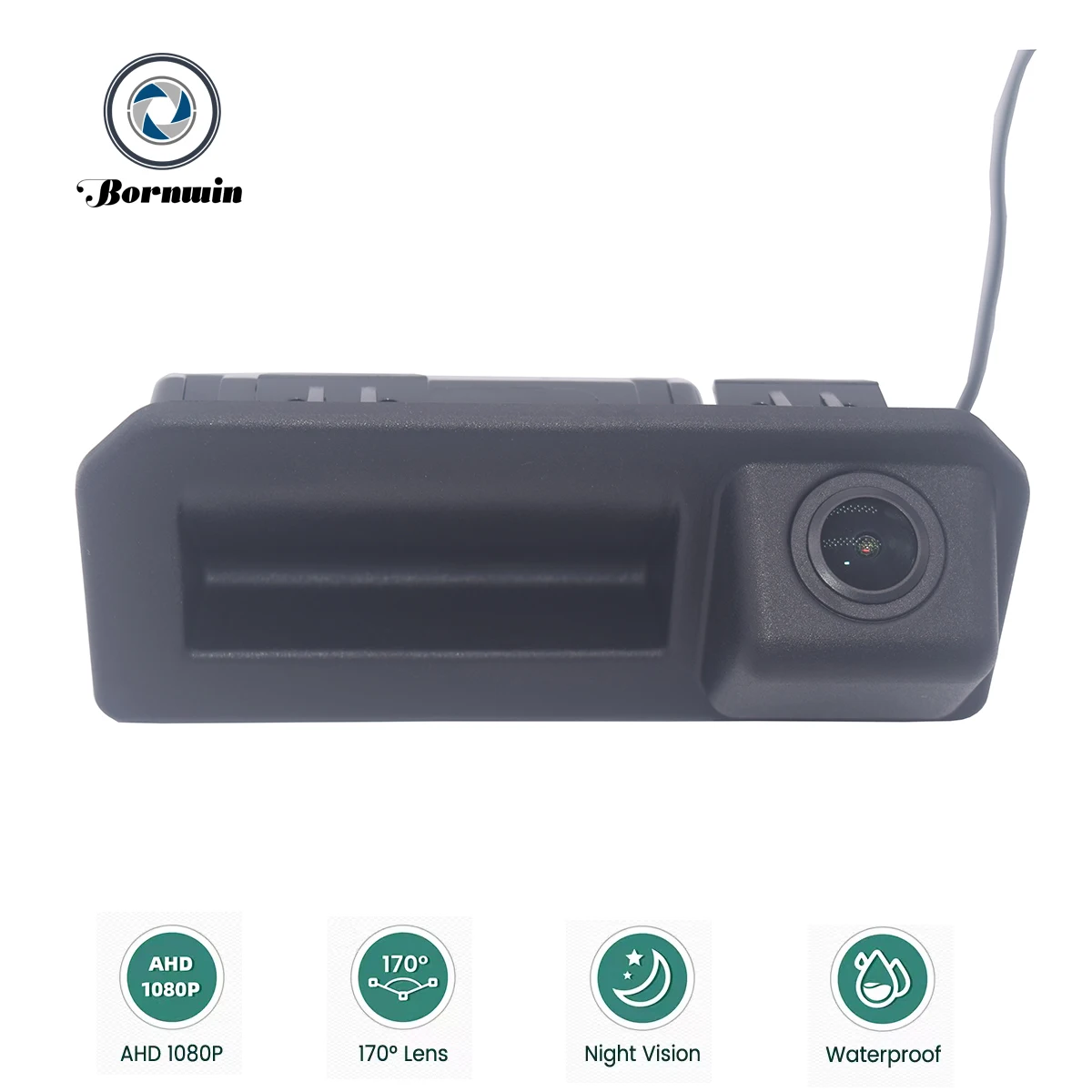 Bornwin HD 1080P AHD Waterproof Starlight Night Vision Rear View Camera For VW Bora Tayron Tharu Passat Cayenne Audi Q2 A5 Skoda