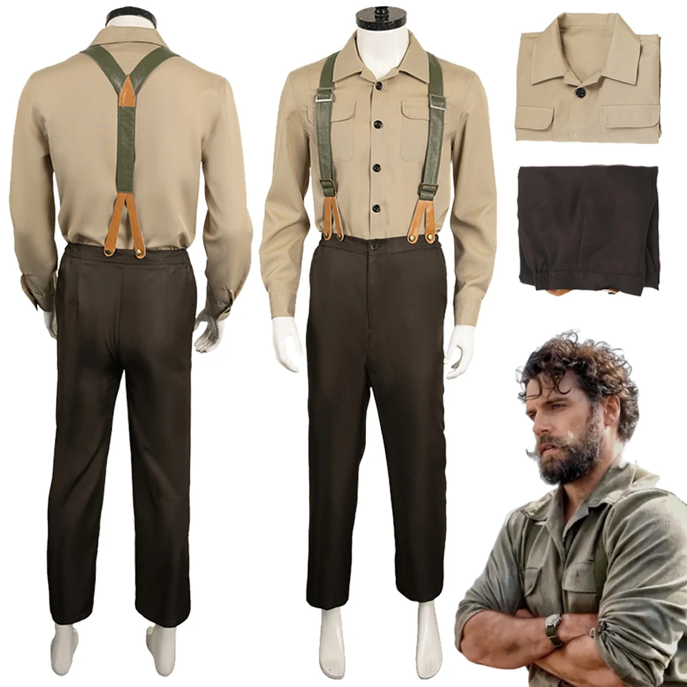 Gus March Phillips Cosplay 2024 Movie The Ministry of Ungentlemanly Warfare Costume Halloween Carnival Suit For Men Male Adult