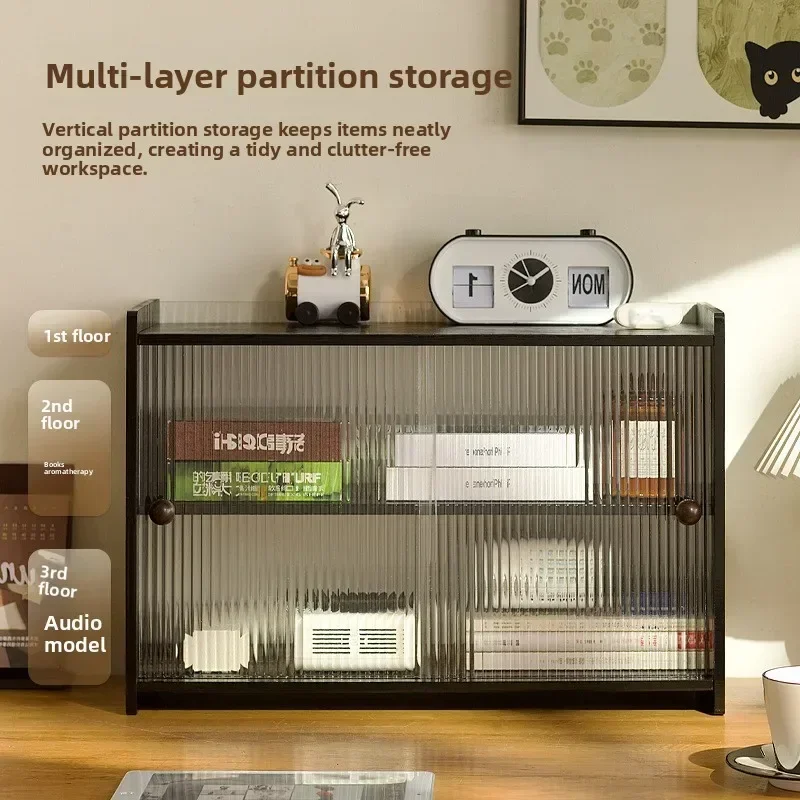 Durable Study desktop shelf, book dust storage rack, placement rack, table figure toy display rack, sorting shelf