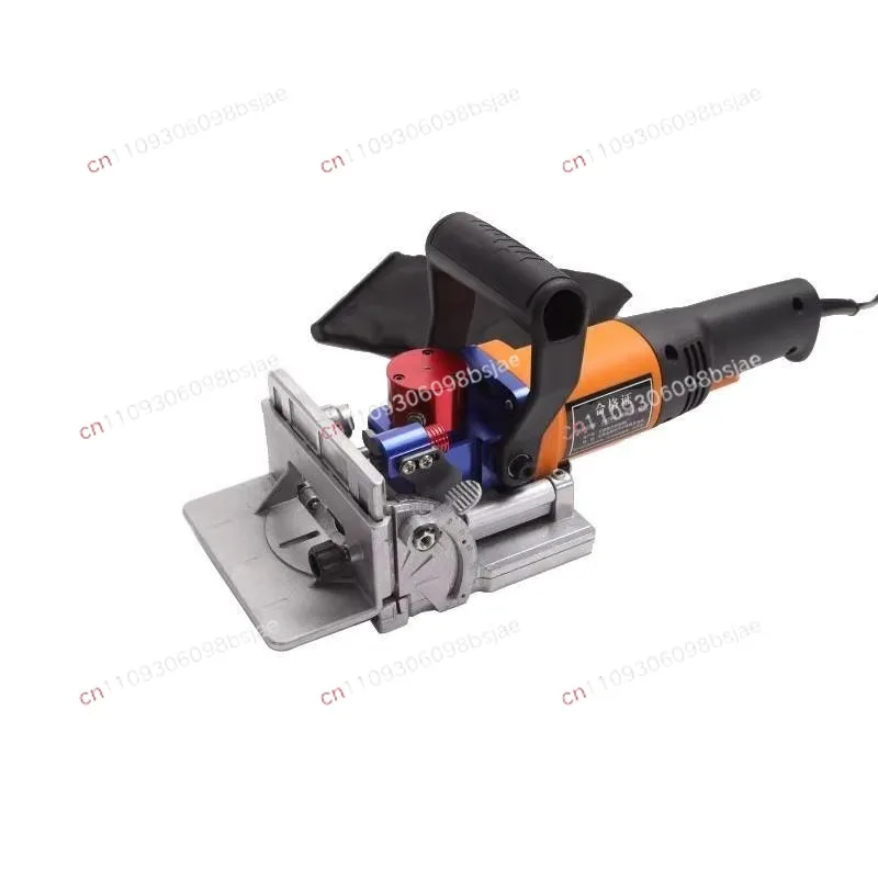 Portable inclined hole three slot slotting machine furniture connector woodworking biscuit adapter tension rope machine