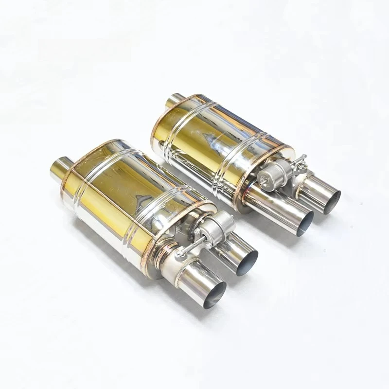 Car Universal Stainless Steel Valved Muffler Vacuum Electronic Valvetronic Exhaust Pipe Remote Control Dual Inlet Outlet 2/2.5/3 view 3