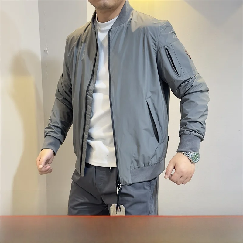 

Nordic High-End Outdoor Lightweight Memory Fabric Windproof Waterproof Baseball Collar Men's Jaet Spring Autumn Stand Fit