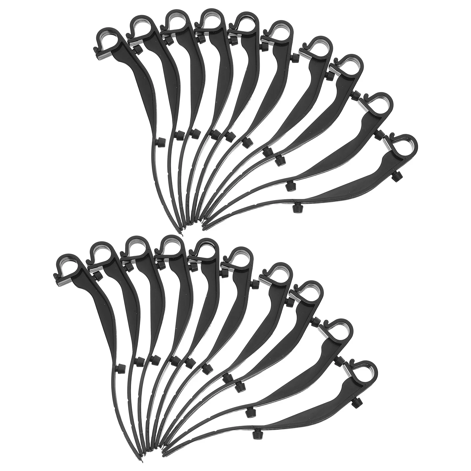 50Pcs Plastic Gutter Guard Clips Weather Resistant Black Hooks for Gutter Mesh Fixing Easy Installation No Tools Required