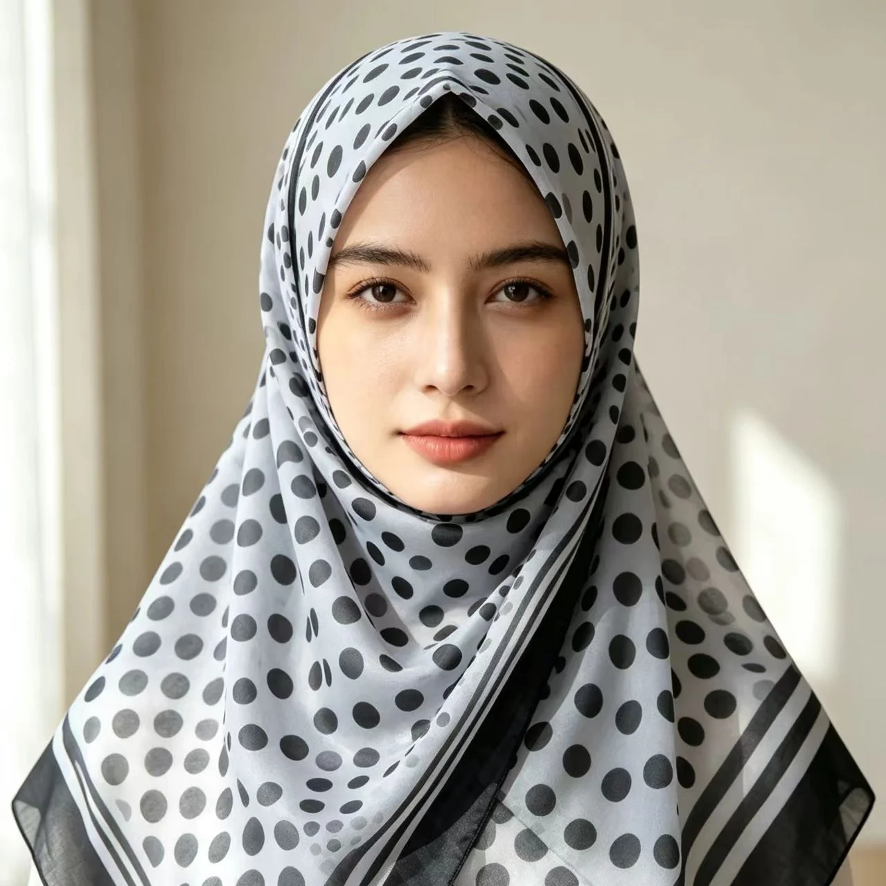 Popular Malaysia Voile Scarf Square Wrap Digital Print Turban Shawl Breathable Hijab