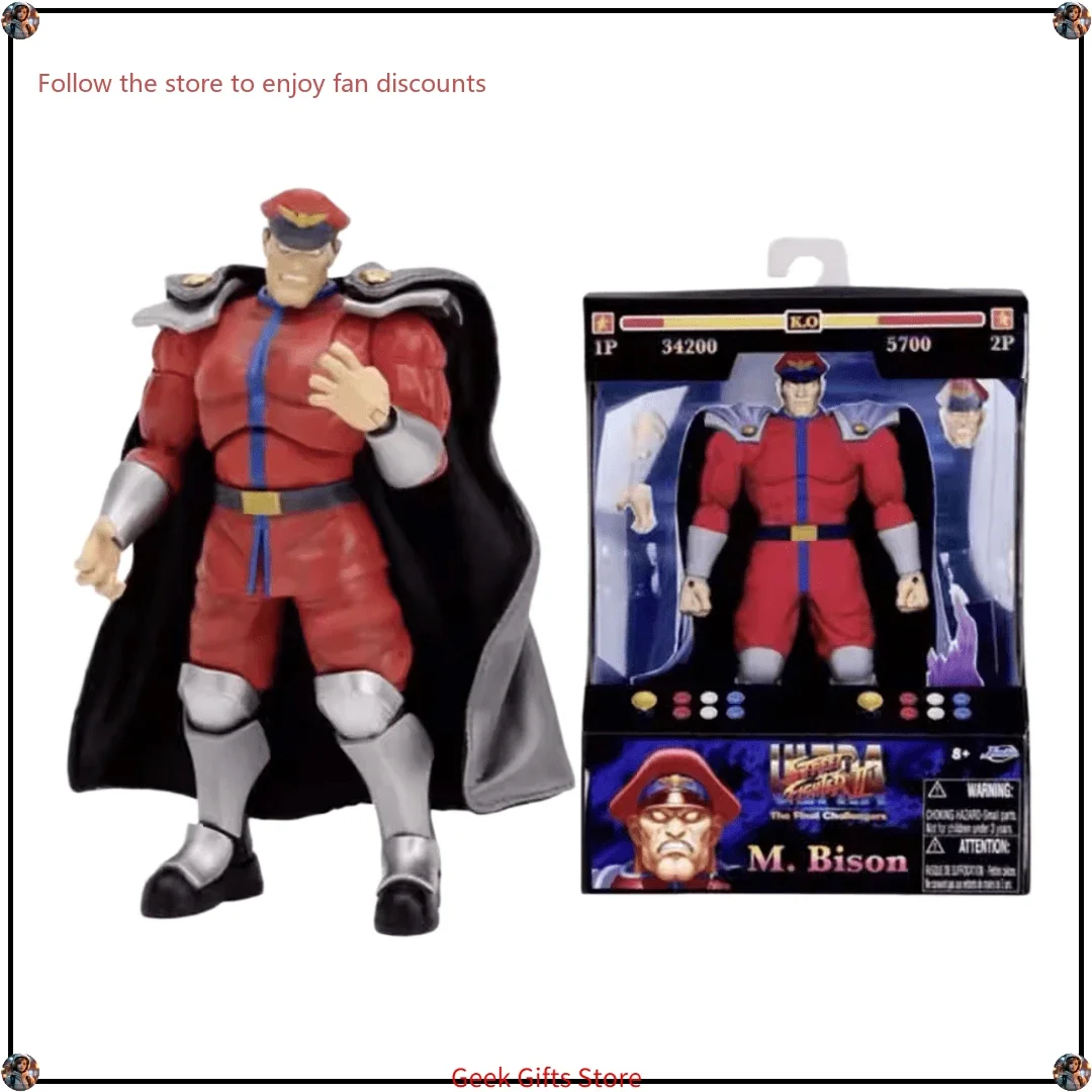 In Stock Jada Toys 1/12 Street Fighter 2 M.Bison PVC Model Anime Action Figure  Collection Gifts