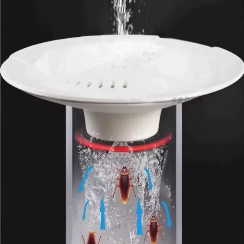 2pcs Vortex type drain for bathroom hair collector, kitchen and bathroom sink drain rotating anti-clogging filter screen