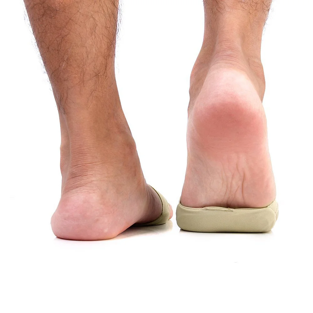 

A Pair of Skin Color Foot Gel Forefoot Cushion Pads Size S Durable Silicone Gel Spandex Absorbs Friction Relieves Pain Prevents