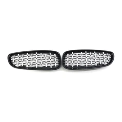 Front Kidney Grille Diamond Style Racing Grille Black Chrome For BMW Z4 E89 Convertible 2009-2016 51137181547 51137181548